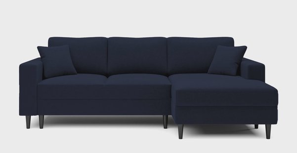 Hoekbank Malena velvet rechts met slaapfunctie | NADUVI Collection