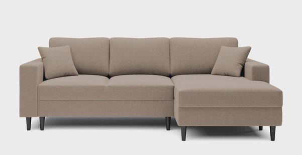 Hoekbank Malena velvet rechts met slaapfunctie | NADUVI Collection