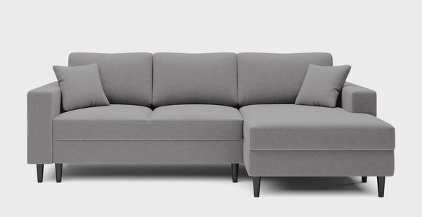 Hoekbank Malena velvet rechts met slaapfunctie | NADUVI Collection