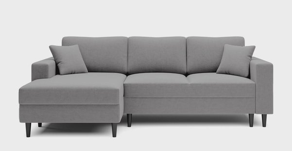 Hoekbank Malena velvet links met slaapfunctie | NADUVI Collection