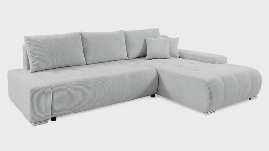 Hoekbank Olivia rechts ribstof met slaapfunctie | NADUVI Collection