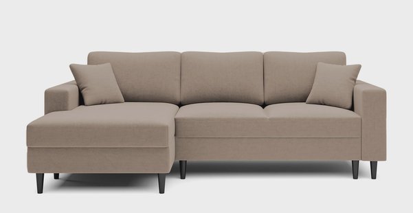 Hoekbank Malena velvet links met slaapfunctie | NADUVI Collection