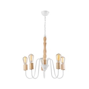Envostar Joiy kroonluchter, 5-lamps, wit