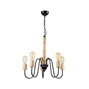 Envostar Joiy kroonluchter, 5-lamps, zwart