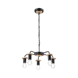 Envostar Yorik hanglamp met boomschijven, 5-lamps.