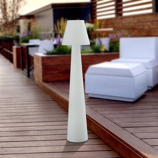 Lucande terraslamp Gauri, wit, hoogte 148 cm, IP65