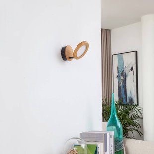 Lindby Manel LED spot hout 1-lamp