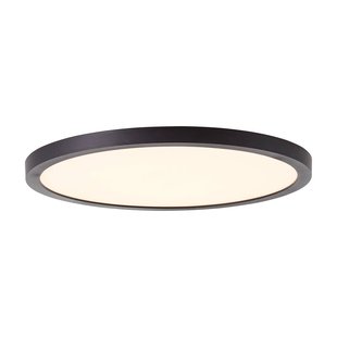 Lindby LED plafondlamp Pravin, Ø 23 cm, 3.000 K, zwart