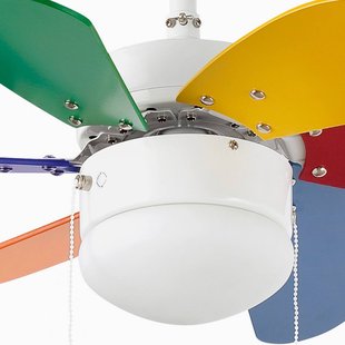 FARO BARCELONA Plafondventilator Palao S met lamp, meerkleurig