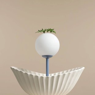 ALDEX Tafellamp Joel, hoogte 35 cm, blauw/wit