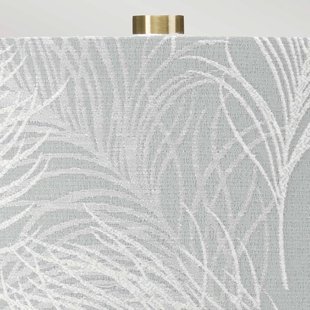 Elstead Textiel-tafellamp Milo messing antiek/blauw