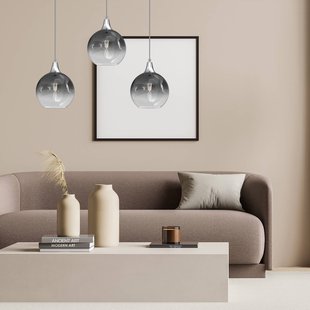 Eko-Light Hanglamp Monte, 3-lamps, balk, zilver
