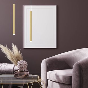 Eko-Light Hanglamp Monza, zwart/goud, 1-lamp