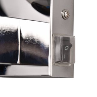 Trio Lighting Badkamerwandlamp Kula, glazen kap, IP44, chroom