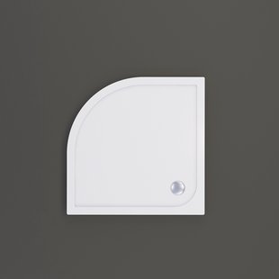 Douchebak BWS Ailah Kwartrond Acryl 90x90cm Zelfdragend Wit