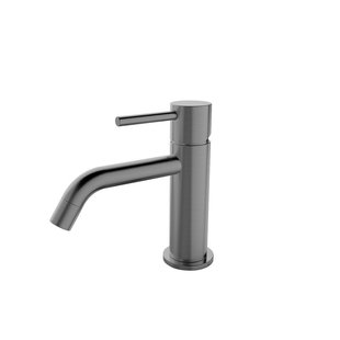 Wastafelmengkraan Hoog BWS Uitloop 19.5 cm 1-hendel Geborsteld Staal