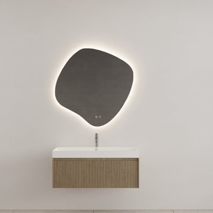 Badkamermeubel Gliss Design Timotheus 100 cm Ash Grey (Keuze Wastafel)