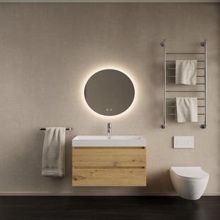 Badkamermeubelset Gliss Design Milan Met Lako Wastafel 60 cm Artisan Oak (Keuze Wastafel)