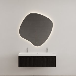 Badkamermeubel Gliss Design Timotheus 140 cm Black Veneer (Keuze Wastafel)