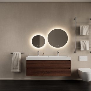 Badkamermeubelset Gliss Design Milan Met Lako Wastafel 120 cm Choco Eiken (Keuze Wastafel)