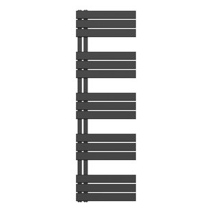 Elektrische Handdoekradiator BWS Russ Links aansluiting 755W 160x50 cm Mat Zwart