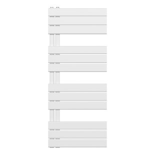 Elektrische Handdoekradiator BWS Russ Links aansluiting 593W 120x50 cm Wit