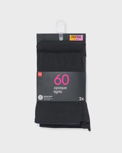 HEMA Kinder panty temptech 60denier - 2 stuks zwart (zwart)