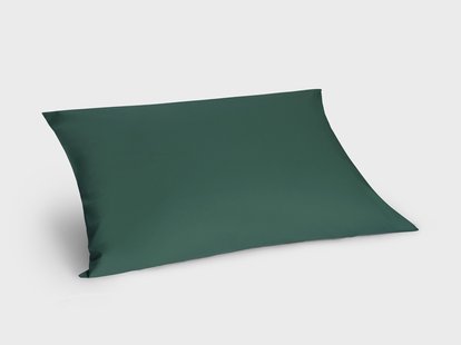 Yumeko Kussensloop percal katoen forest green 70x90 100% biologisch en fairtrade katoen, percal geweven