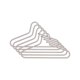 Set van 5 kledinghangers Glorie Taupe Set van 5 kledinghangers Glorie Taupe