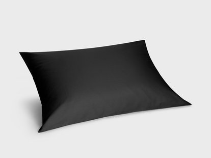 Yumeko Kussensloop katoen satijn dark anthracite 70x90 100% biologisch en fairtrade katoen, satijn geweven