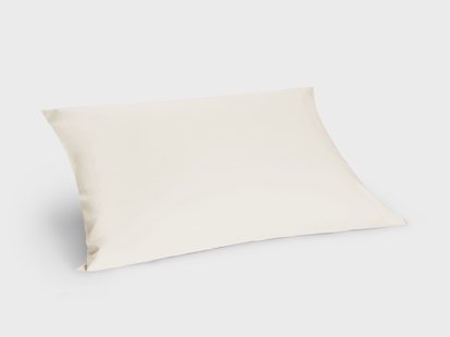 Yumeko Kussensloop percal katoen white sand 70x90 100% biologisch en fairtrade katoen, percal geweven