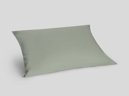 Yumeko Kussensloop percal katoen jade green 70x90 100% biologisch en fairtrade katoen, percal geweven