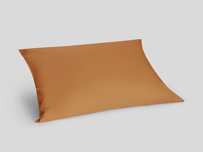 Yumeko Kussensloop percal katoen ochre yellow 70x90 100% biologisch en fairtrade katoen, percal geweven