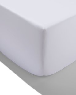 HEMA Hoeslaken 140x200cm satijn wit (wit)