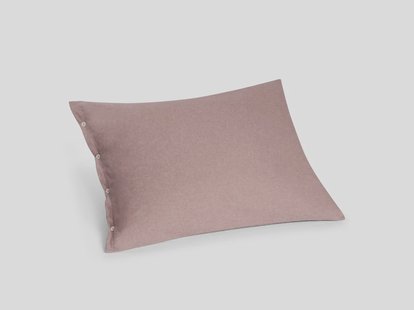 Yumeko Kussensloop flanel mauve chambray 50x60 100% biologisch katoen, flanel (licht geborsteld)