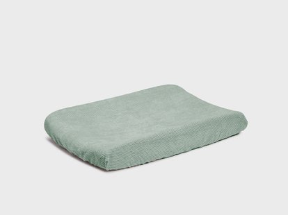Yumeko Aankleedkussenhoes mini dots sea green 50x70 100% biologisch en fairtrade katoen