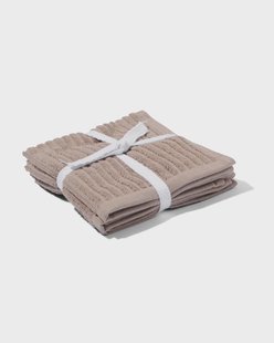 HEMA Vaatdoekjes 30x30 katoen bruin - 3 stuks (naturel)