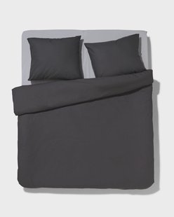 HEMA Dekbedovertrek 240x200/220cm zacht katoen donkergrijs (donkergrijs)