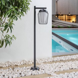 Lucande Tuinpadverlichting Chandan, 100 cm, zwart, aluminium