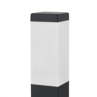 Lindby Honula sokkellamp, 45 cm, donkergrijs, IP44, E27