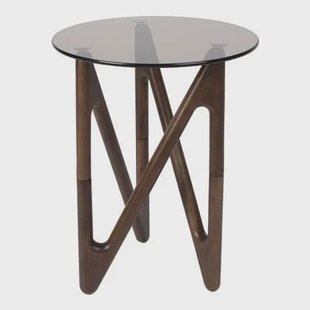 Dutchbone Naia Bijzettafel Rond 40 cm Hout Bruin