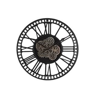 Wandklok ro Skeleton S zwart