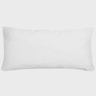 Beliani - ERRIGAL - Kussen hoog - Wit - 40 x 80 cm - Microvezels