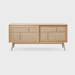 Olivine Boas Sideboard Naturel - Hout - Rattan - B 180 cm