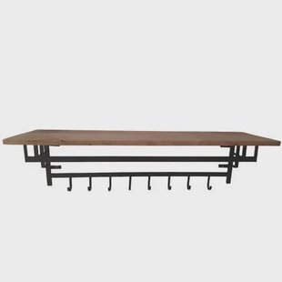 FURNILUX - Kapstok van Mangohout met Metaal 110 x 30 x 27 cm - XXXL