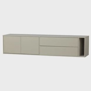 vtwonen Settle Down TV-meubel - Grenenhout - Dust - 45x200x44