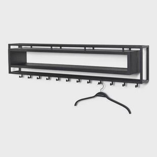 Spinder Design kapstok School 120 Black Edition - Zwart - 12 haken