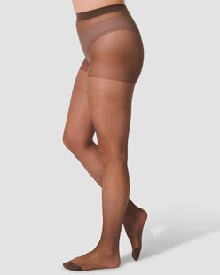 HEMA Panty&apos;s glans transparant 20 denier - 4 stuks bruin (bruin)