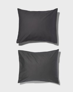 HEMA Kussenslopen 60x70cm zacht katoen donkergrijs (donkergrijs)