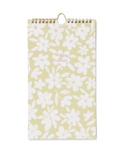 HEMA Verjaardagskalender 28x16 met bloemen